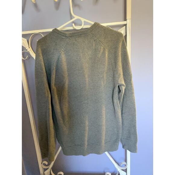 L.L Bean Cotton Cashmere Sweater Men’s Grey M Preppy Old Money Going Out - Picture 3 of 3